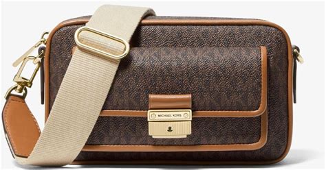 michael kors bradshaw bag brown|Michael Kors camera bag crossbody.